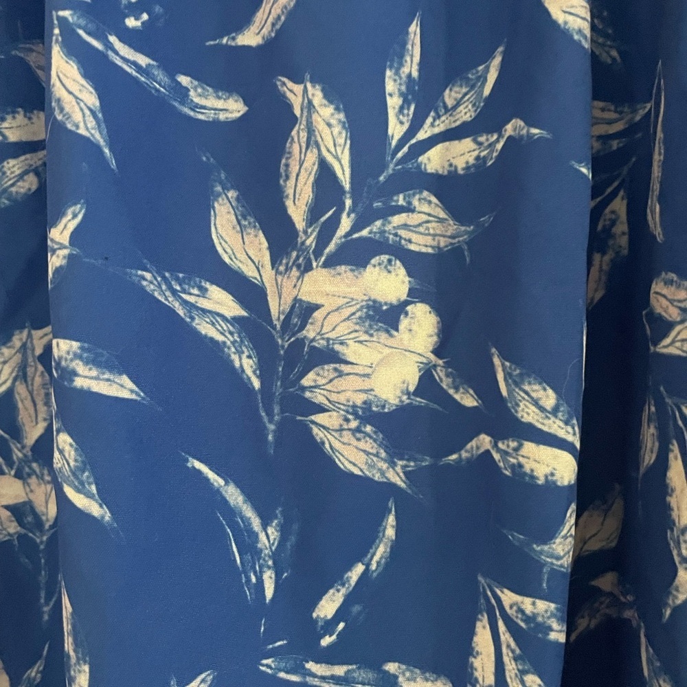 Elegant Blue Floral Dress